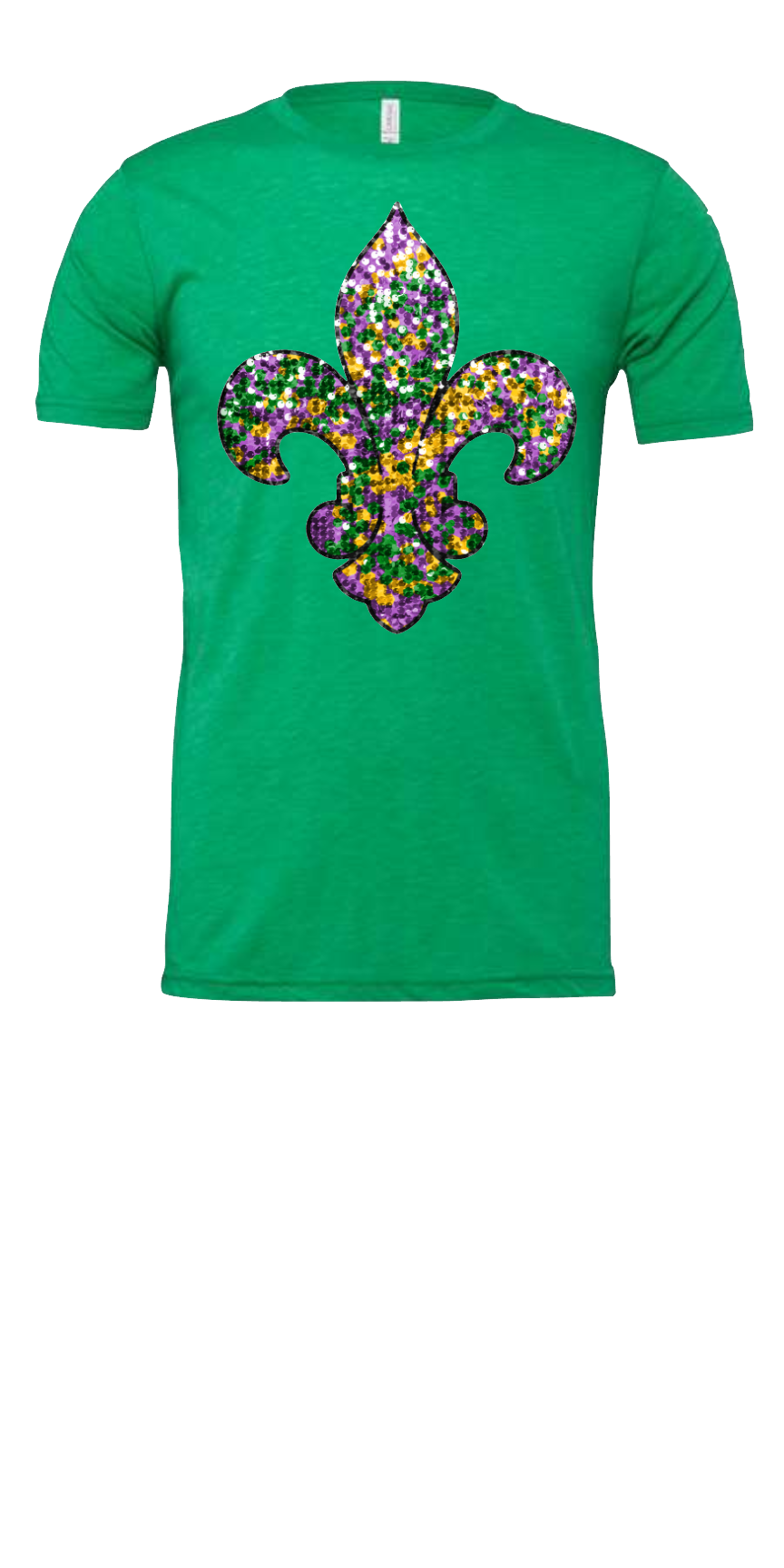 Faux Glitter Fleur De Lis