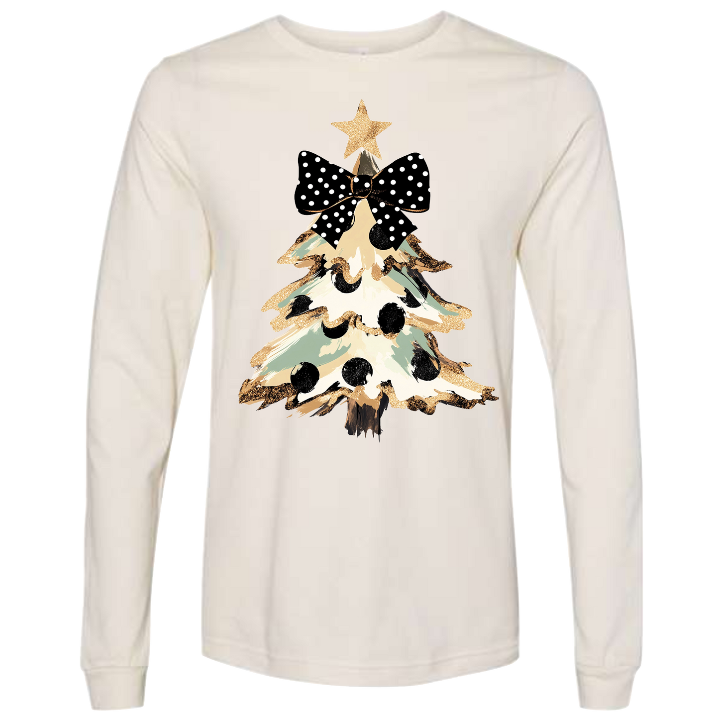 Coquette Glitter Black and Gold Tree - Bella Canvas