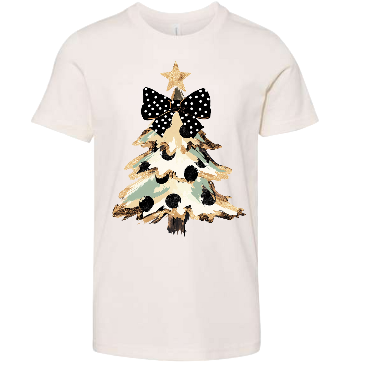 Coquette Glitter Black and Gold Tree - Bella Canvas