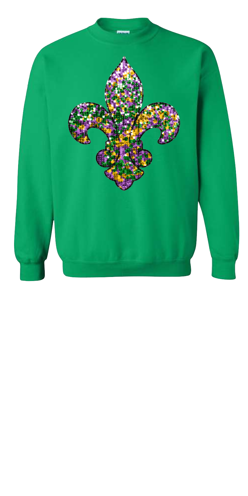 Faux Glitter Fleur De Lis