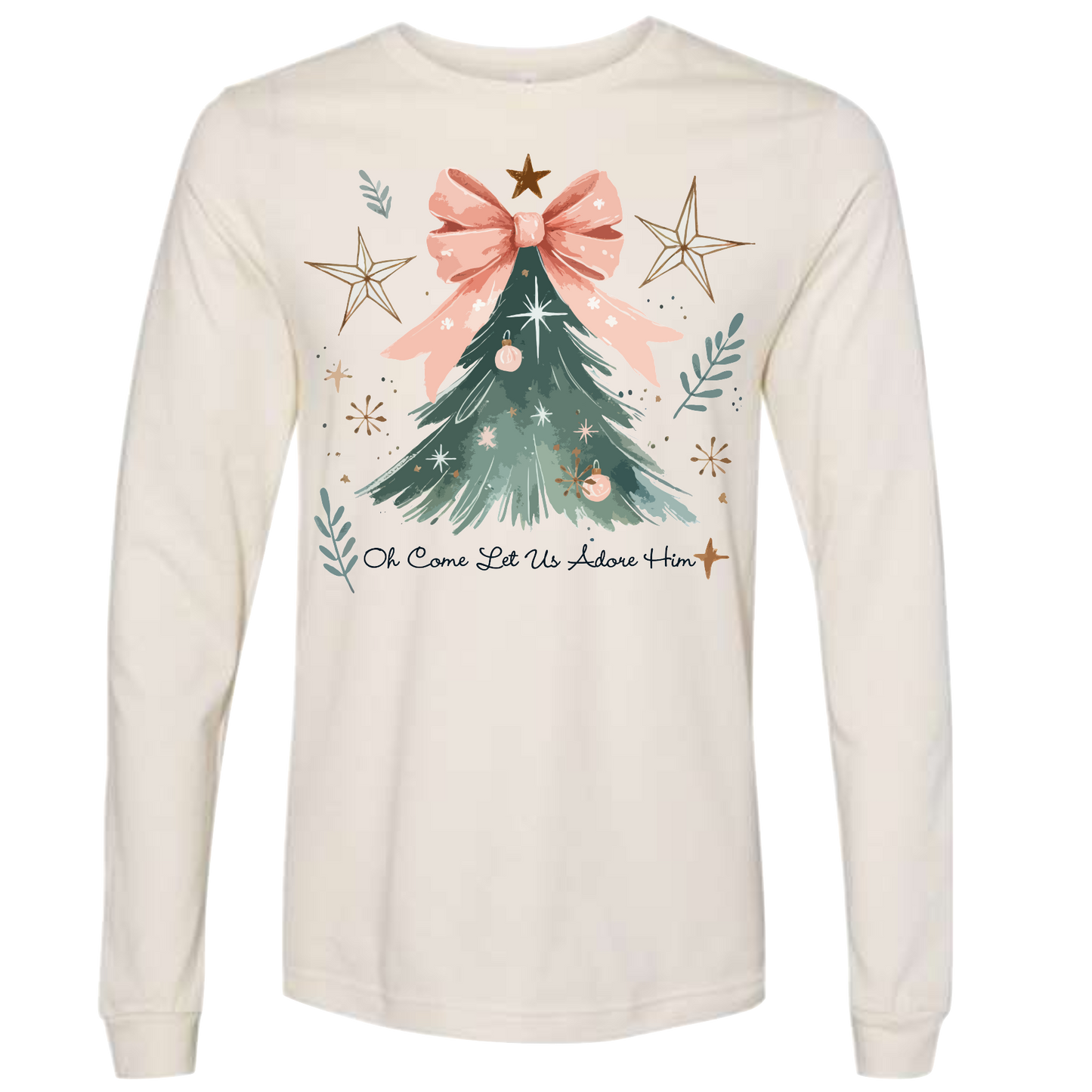 Oh Come Let Us Christmas Tee - Bella Canvas