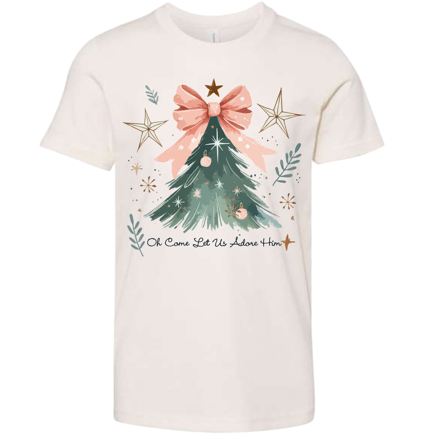 Oh Come Let Us Christmas Tee - Bella Canvas