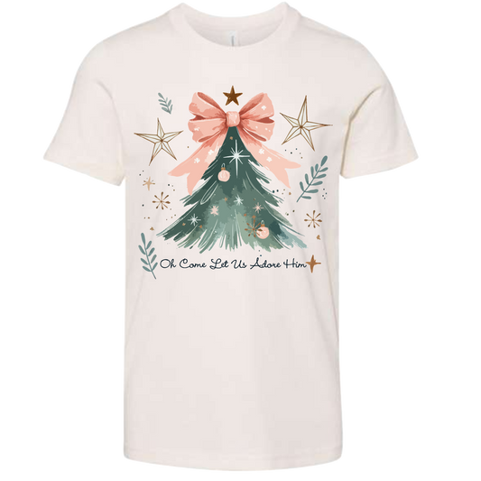 Oh Come Let Us Christmas Tee - Bella Canvas