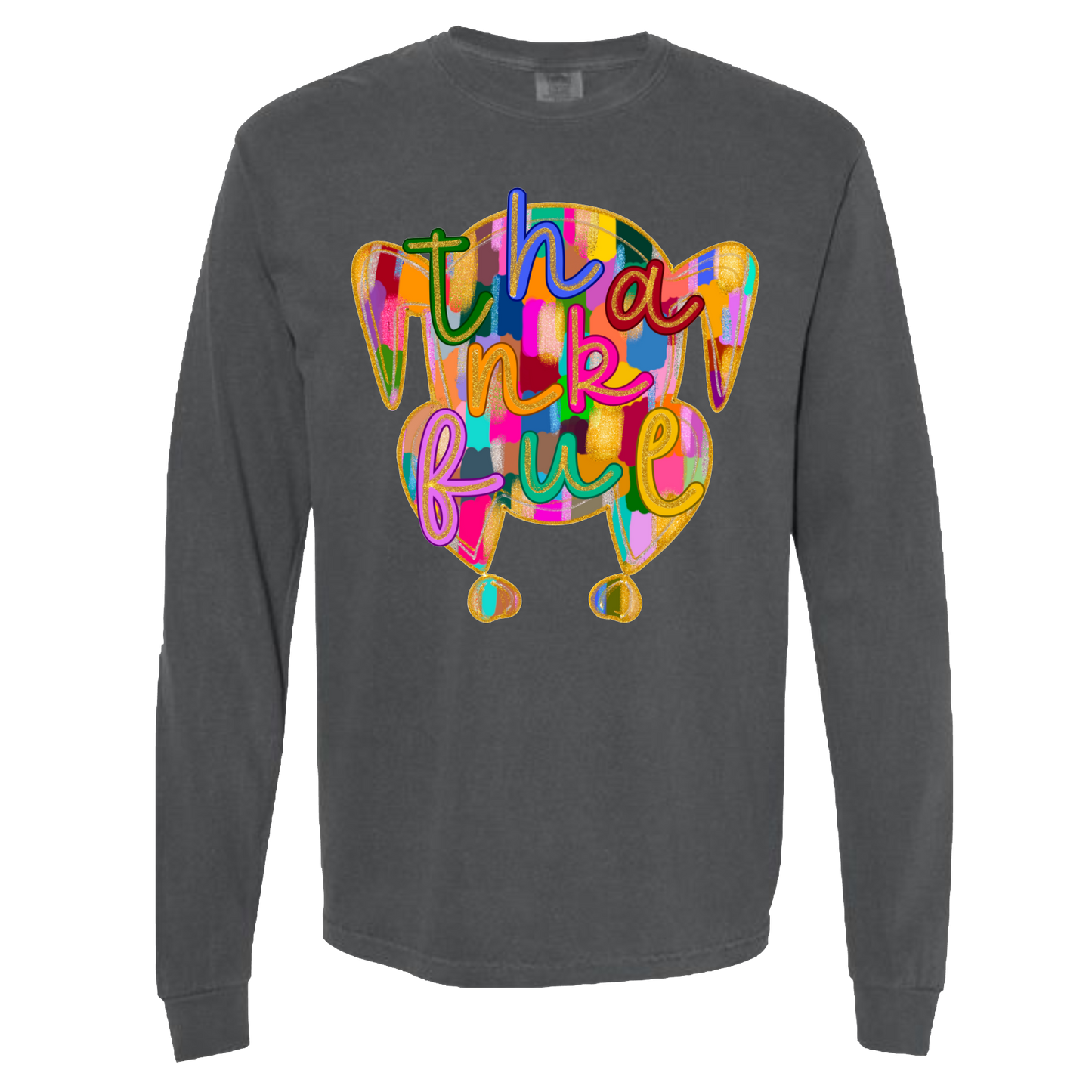 Colorful Thankful Turkey Tee
