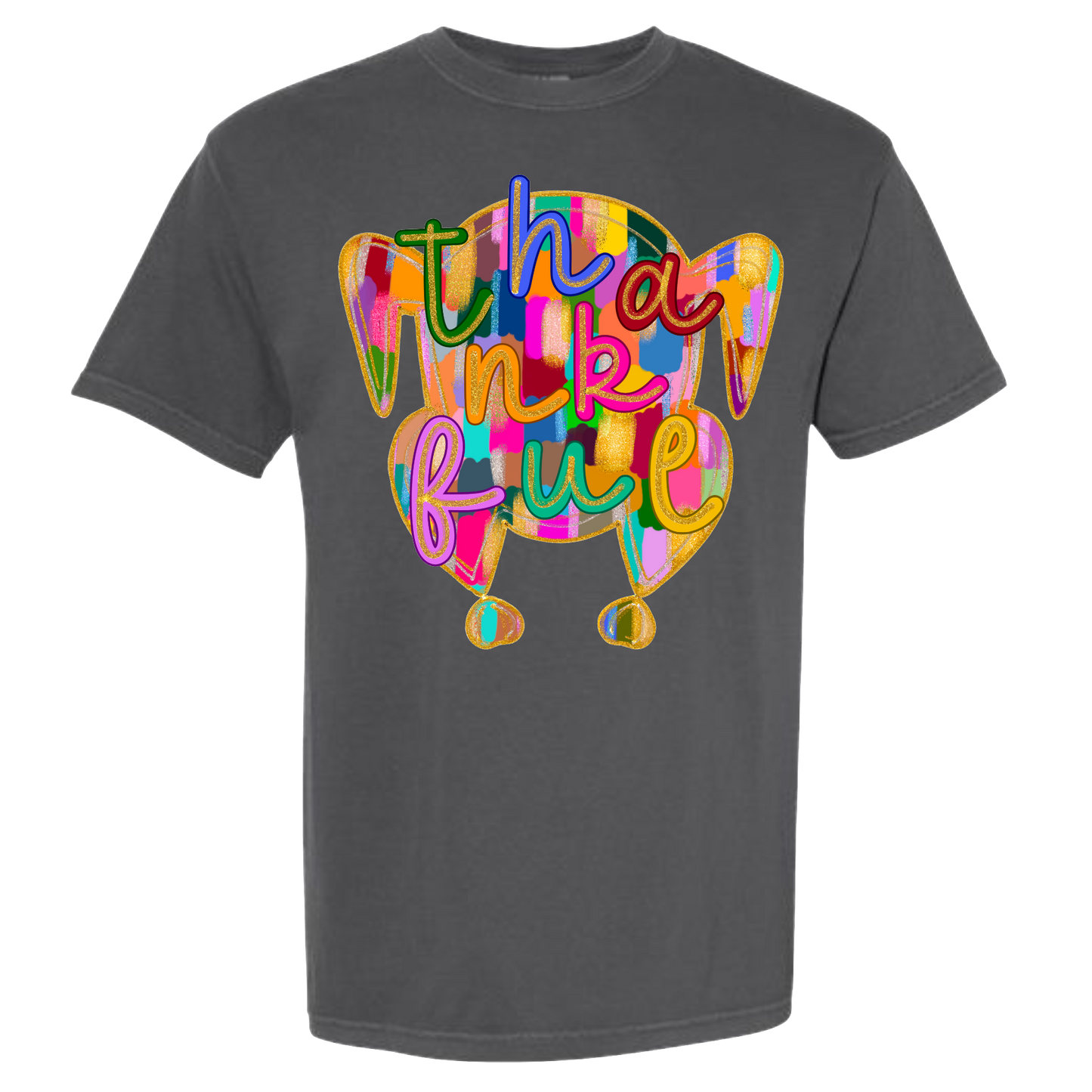 Colorful Thankful Turkey Tee