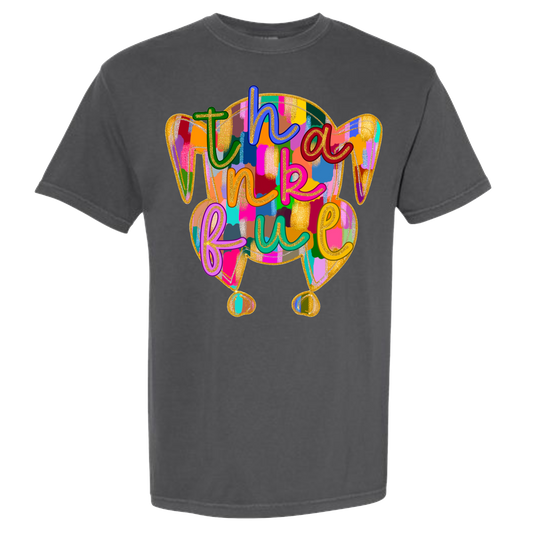 Colorful Thankful Turkey Tee